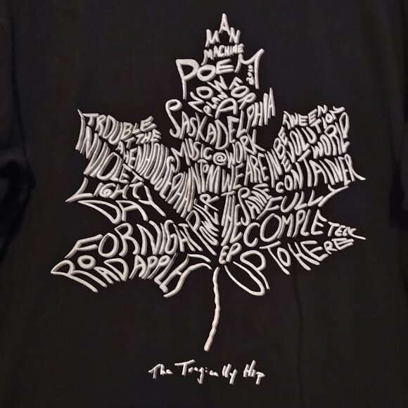 Men's Black XL Tragically Hip Band Concert T-Shirt Man Machine Poem Gord Downie - Picture 1 of 4